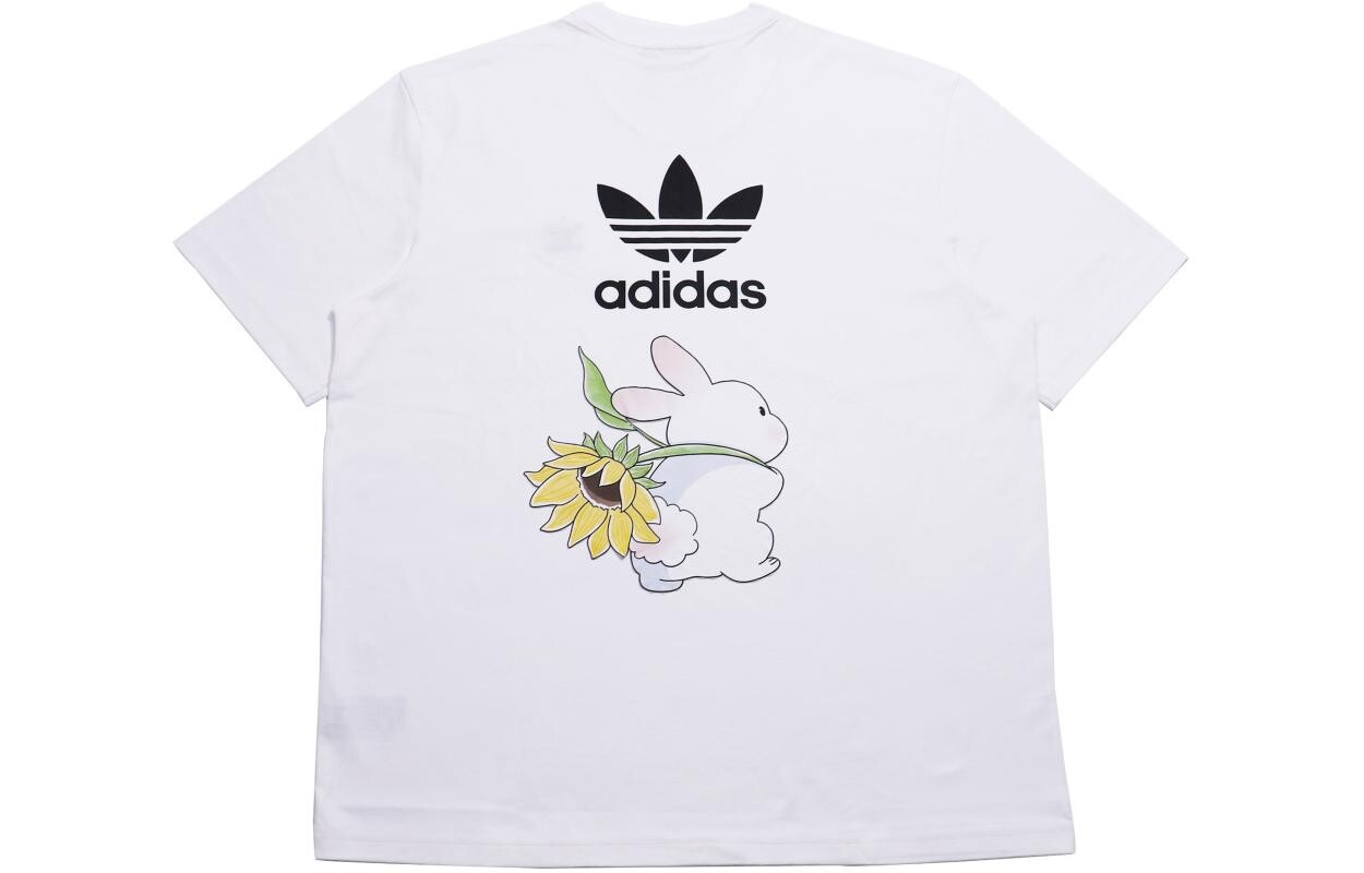 

Футболка с трилистником мужская белая Adidas Originals, белый