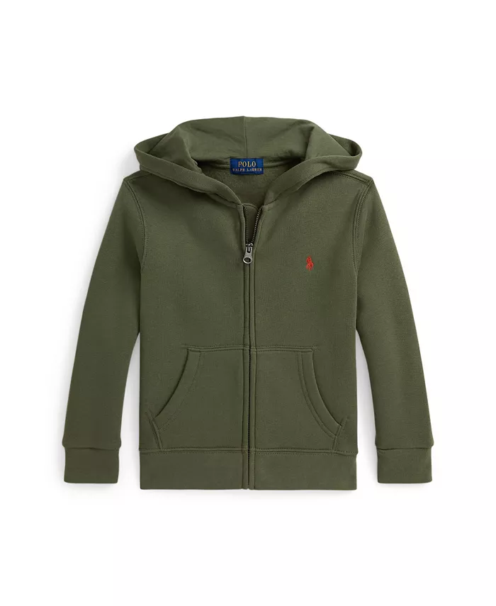 

Детская и мальчиковая флисовая толстовка с молнией и капюшоном Polo Ralph Lauren, зеленый
