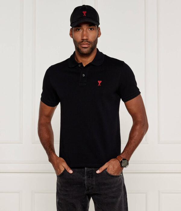 

Рубашка поло Regular fit Ami Paris, черный