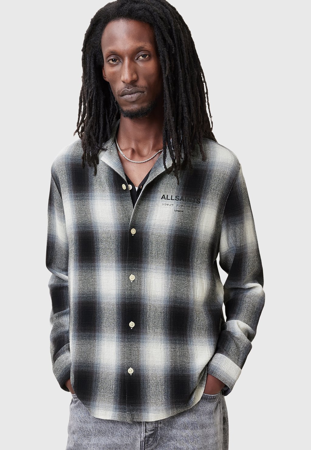 

Рубашка UNDERFADE LS AllSaints, серый