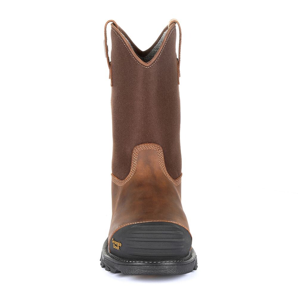 Georgia Boots Rumbler Мужские водонепроницаемые рабочие ботинки с композитным носком, цвет Black And Brown — фото 4