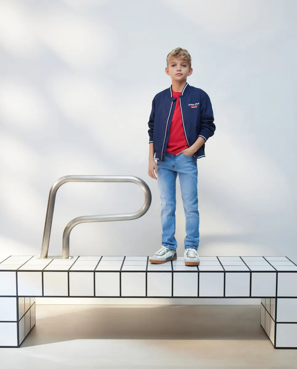 Узкие джинсы для мальчиков Kids El Corte Inglés, цвет 490 Petróleo — фото 2