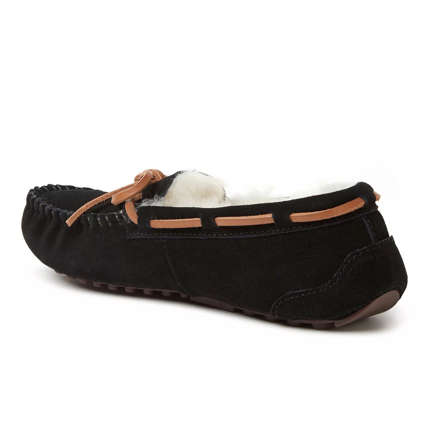 Женские мокасины Fireside by Dearfoams Victoria из натуральной овчины с кружевом Dearfoams, серый — фото 2