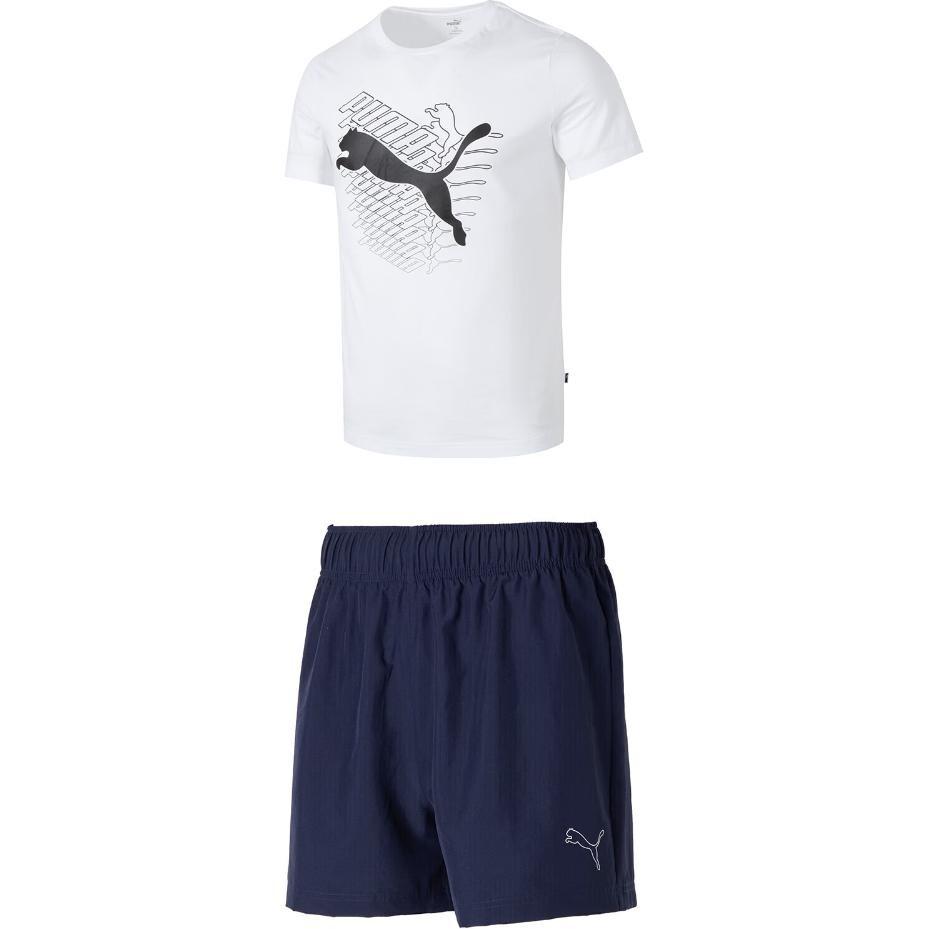 

Повседневная спортивная одежда для мужчин белого и синего цвета Puma, синий