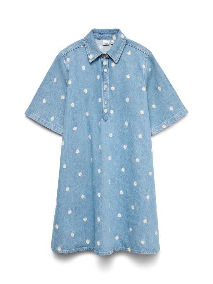 

Платье до колена Vero Moda, светло-синий деним
