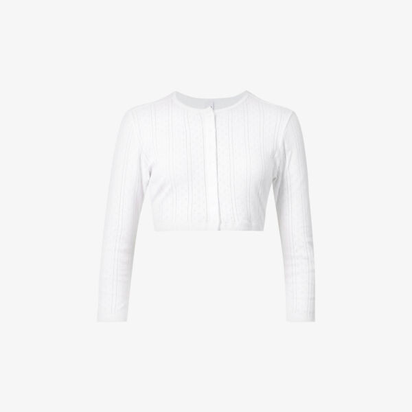 

Кардиган the crop с узором «пуанты» из органического хлопка Cou Cou Intimates, белый, Серый, Кардиган the crop с узором «пуанты» из органического хлопка Cou Cou Intimates, белый