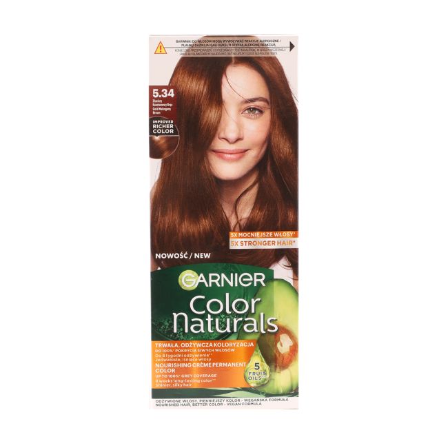 

Краска для волос Color Naturals Garnier, цвет 5.34 golden mahogany brown