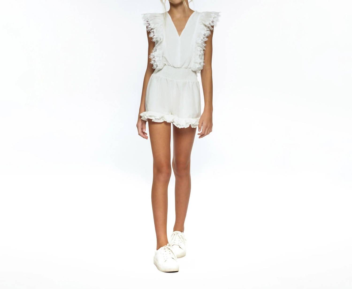 

Белый пляжный ромпер Peixoto