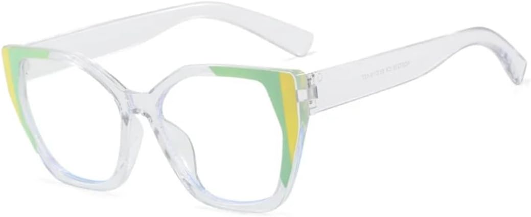 

Солнцезащитные очки для мужчин и женщин - защита от УФ-излучения UV400 - легкая оправа "кошачий глаз" для занятий спортом на открытом воздухе и вождения DSVIGF, Transparency Green