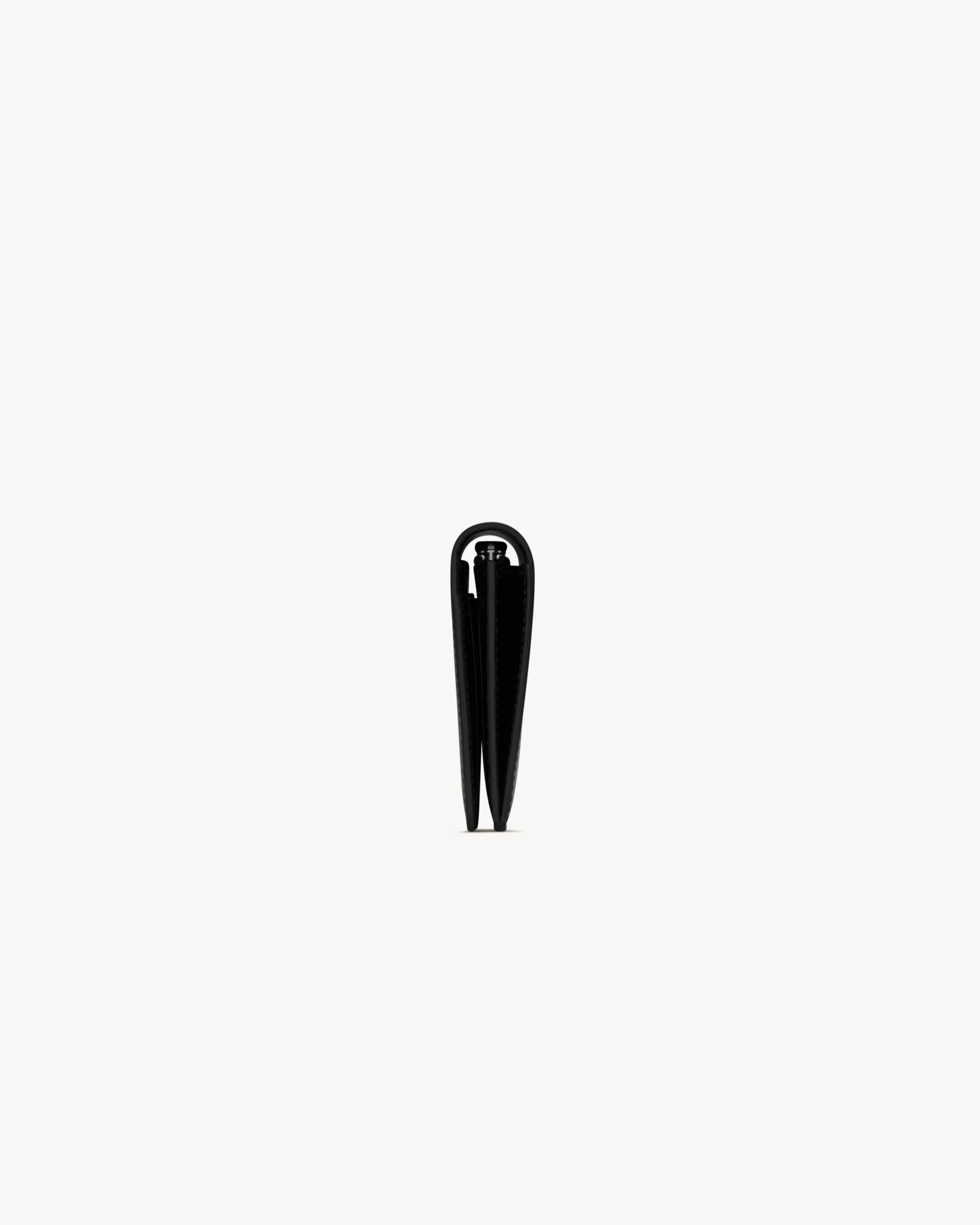 Континентальный кошелек TINY CASSANDRE из матовой кожи Saint Laurent, черный — фото 3