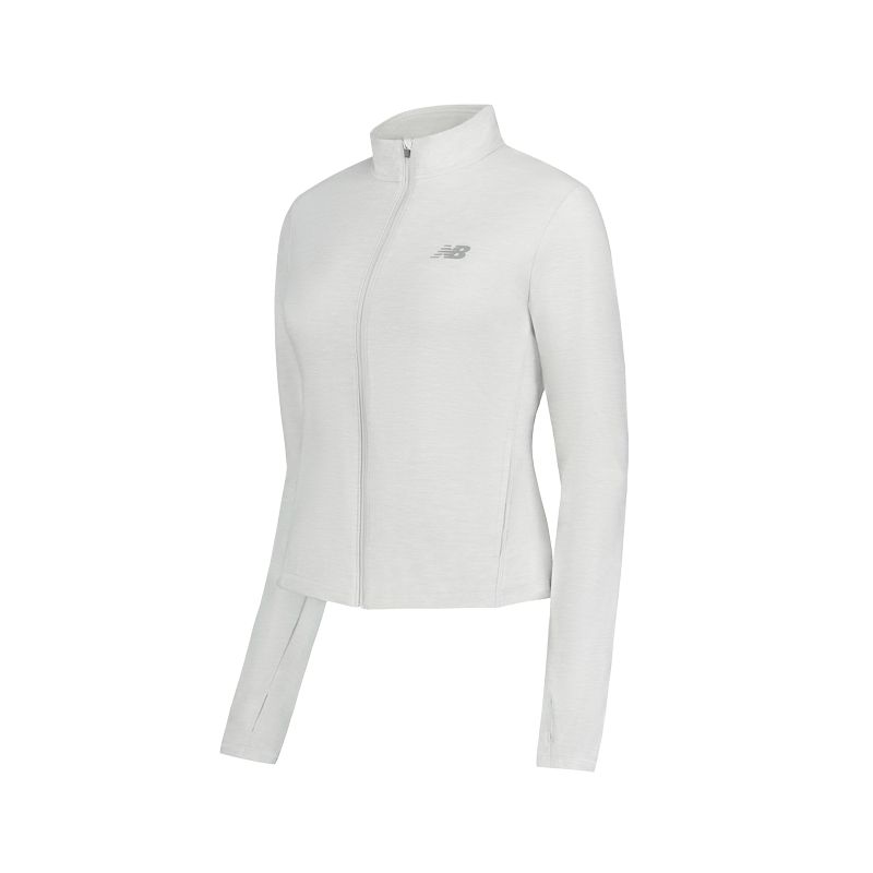 

New Balance Женская куртка светло-серая, Light Gray-AHH