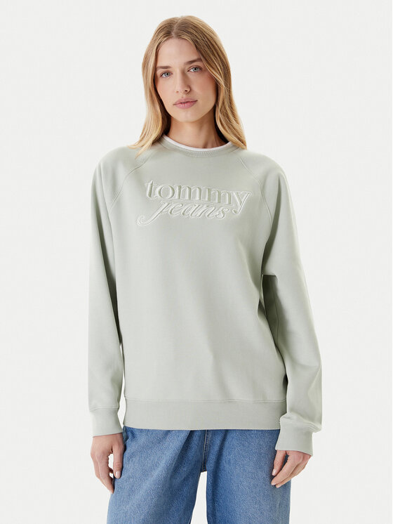 

Толстовка обычного кроя Script DW0DW21196 Tommy Jeans, зеленый