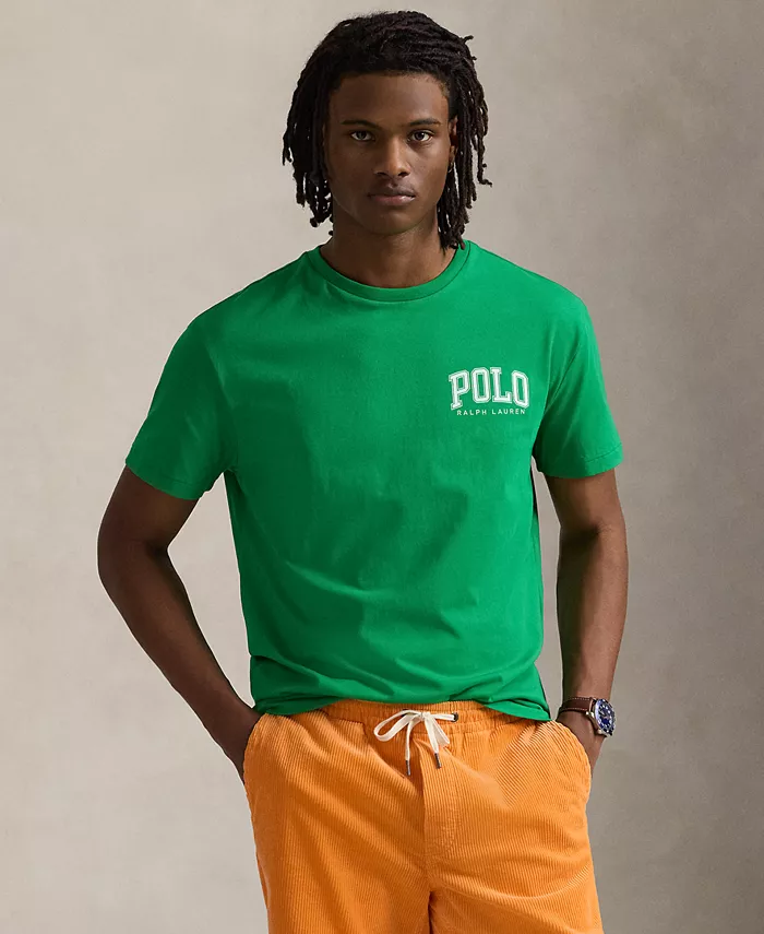 

Мужская классическая футболка с логотипом Polo Ralph Lauren, зеленый