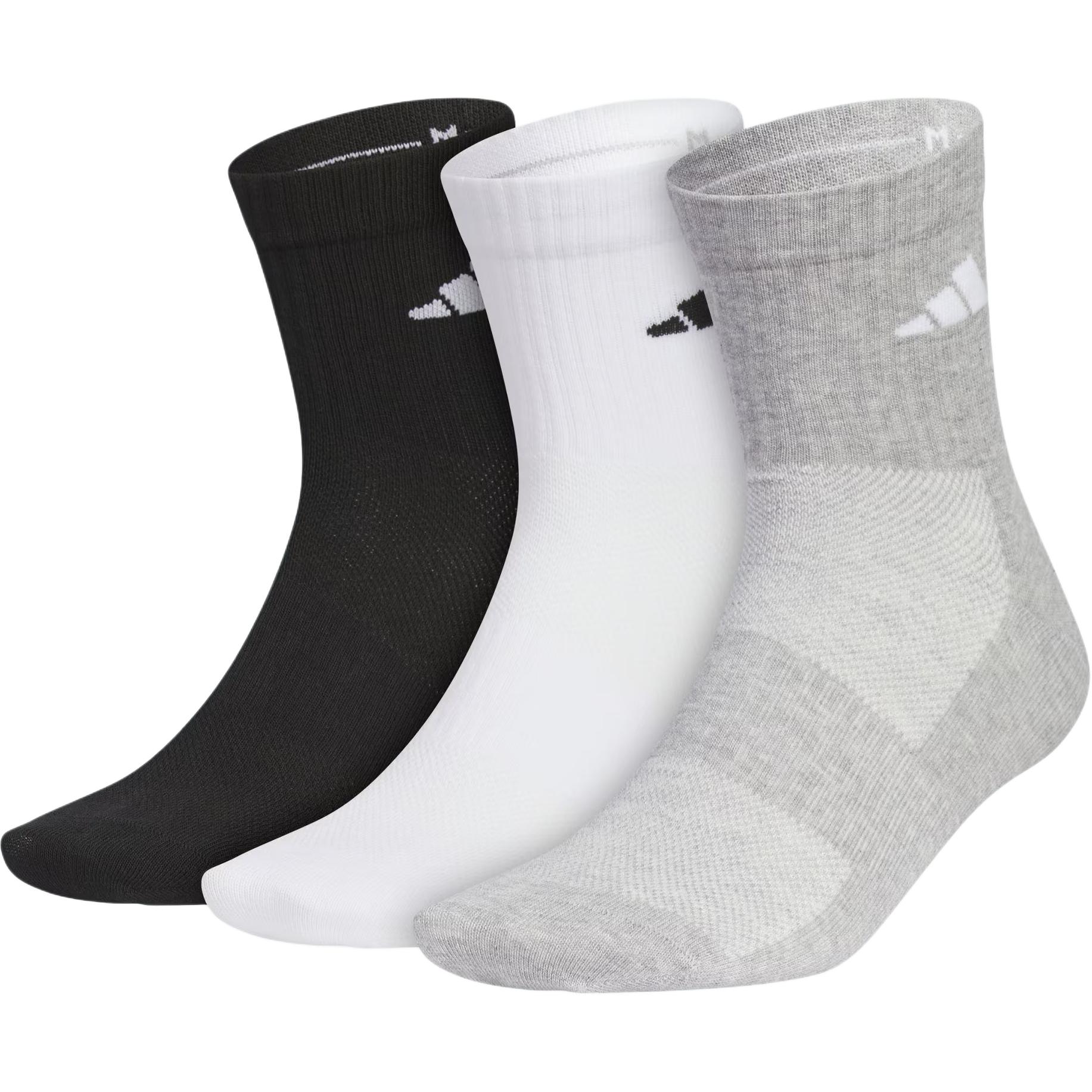 

Носки спортивные, носки до середины голени, унисекс, 3 пары Adidas, 3 Pack (Black+White+Light Gray)