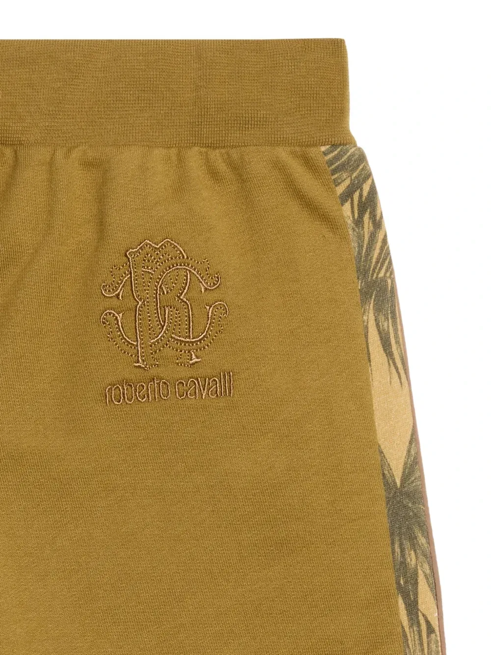 Спортивные штаны с пальмовым принтом Roberto Cavalli Junior, зеленый — фото 4
