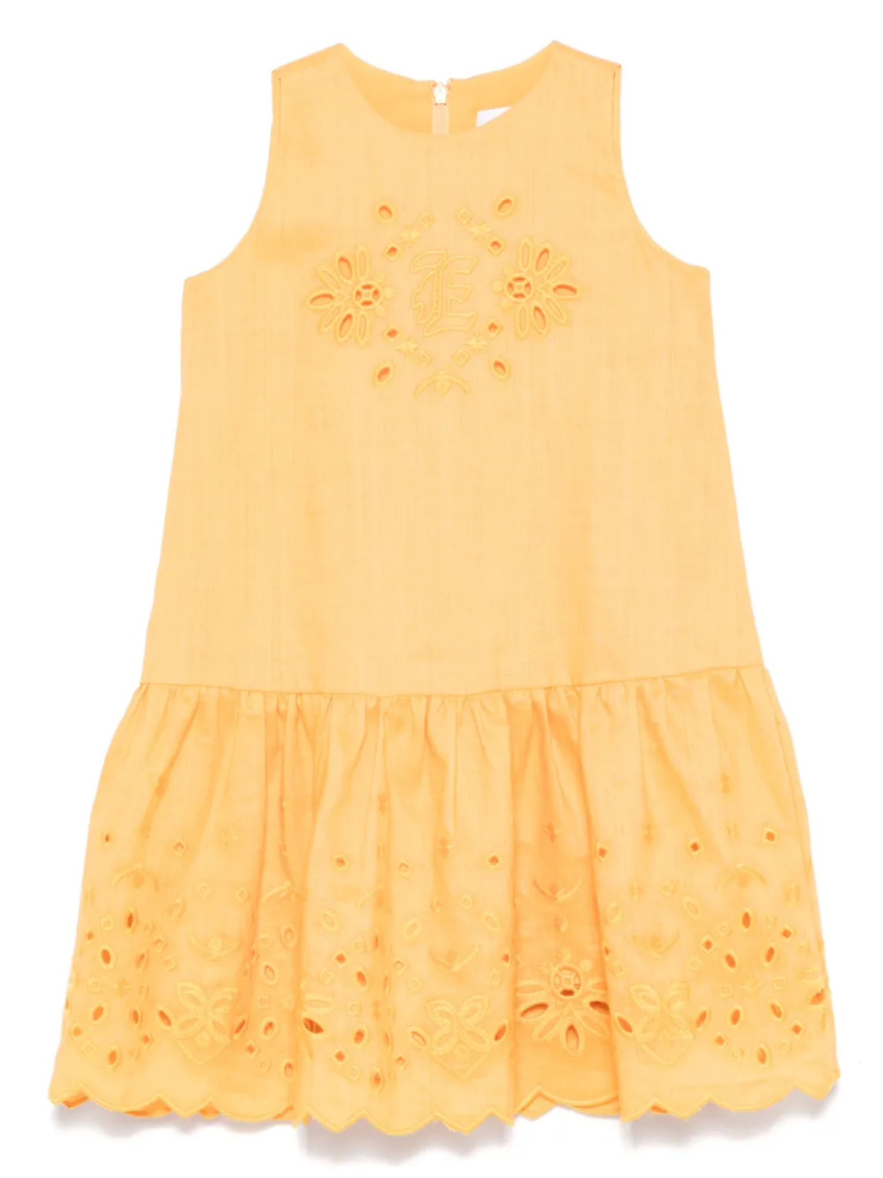 

Ermanno Scervino Junior платье с английской вышивкой, желтый