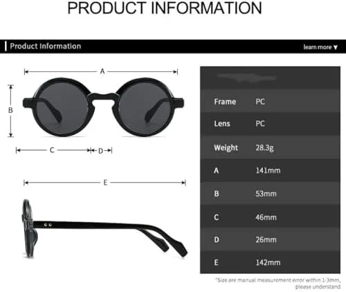 

Популярные круглые солнцезащитные очки для женщин в стиле ретро с заклепками, для мужчин — градиентные очки с защитой от УФ-излучения UV400 MTZJH, Black Grey