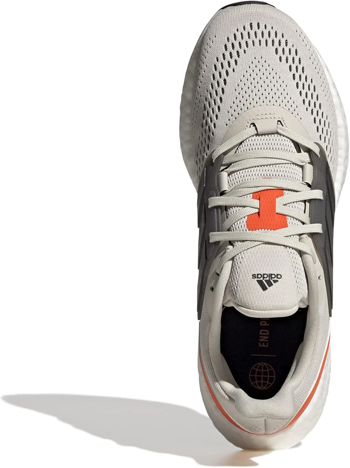 Кроссовки Adidas унисекс Pureboost 22, Alumina Core Black Impact Orange — фото 3