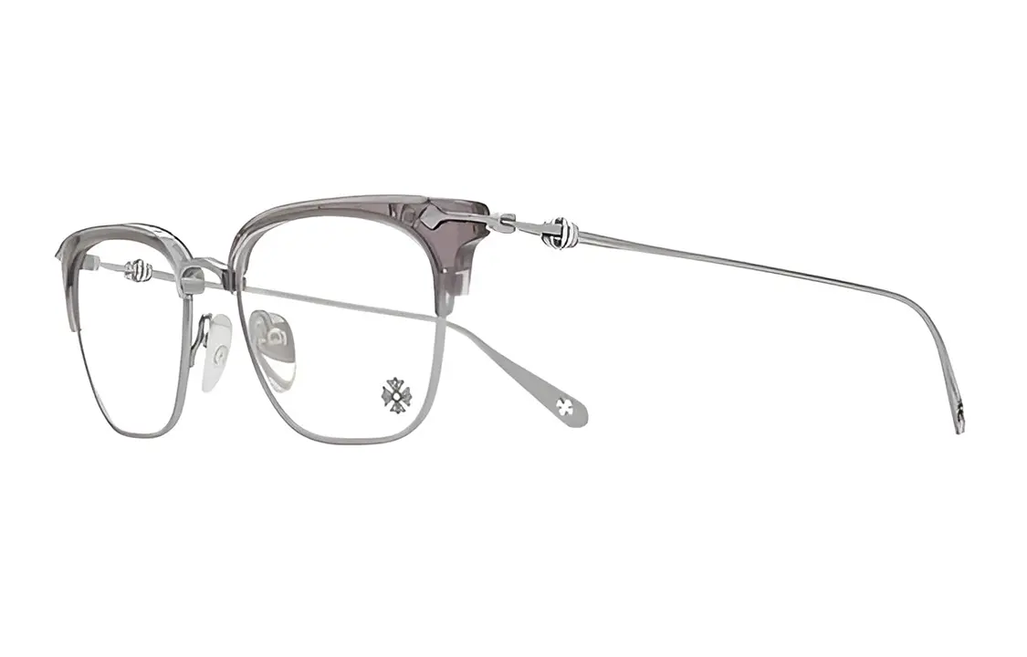 

925 Sterling Silver квадратные оправы для очков унисекс серебристо-серый Chrome Hearts