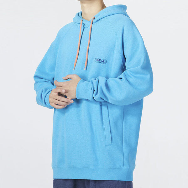 Толстовка Nike Solid Color Alphabet Drawstring Hooded Long Sleeves Hoodie Men's Blue, синий — фото 3