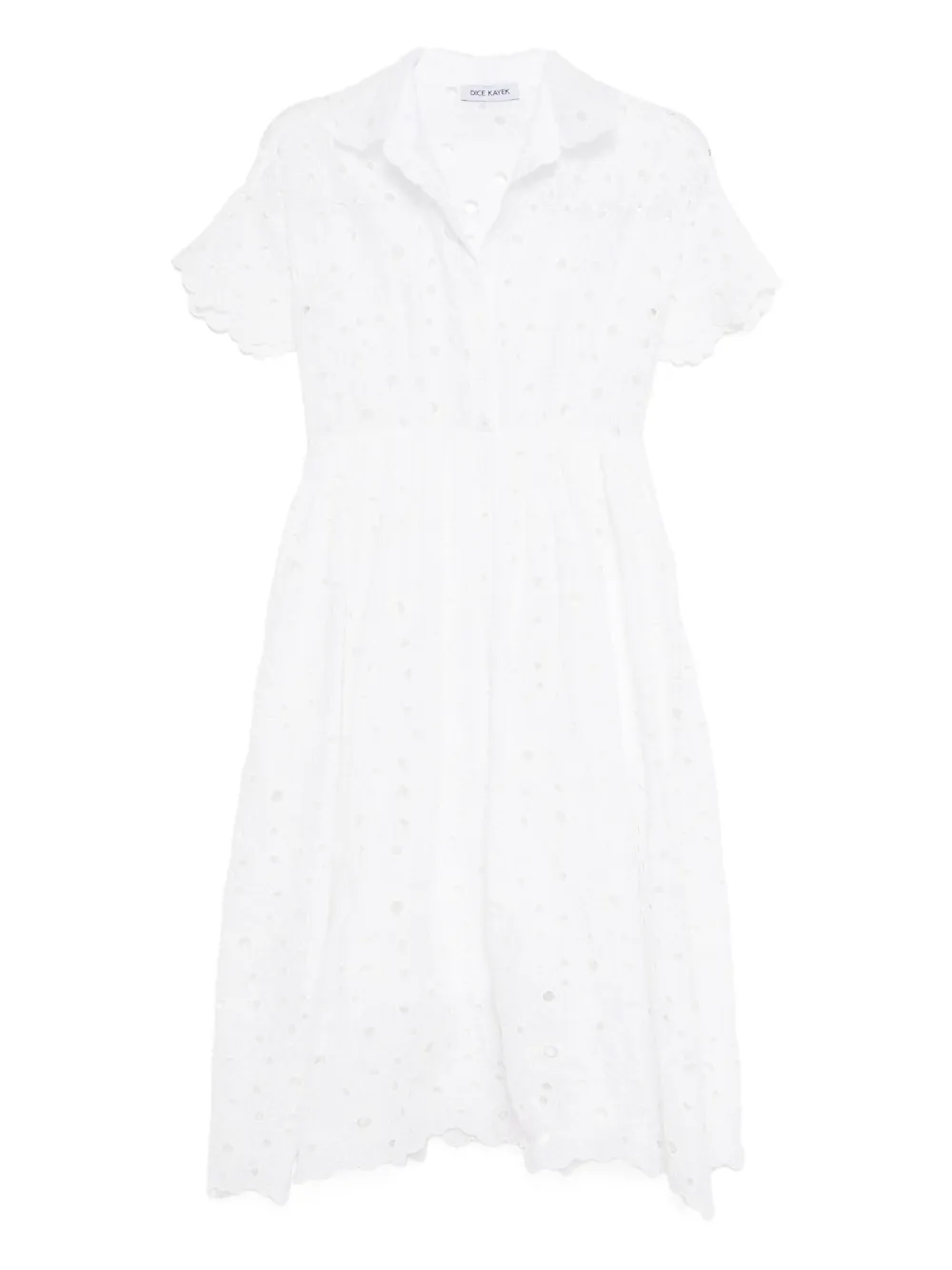 

Платье миди с вышивкой Dice Kayek, белый