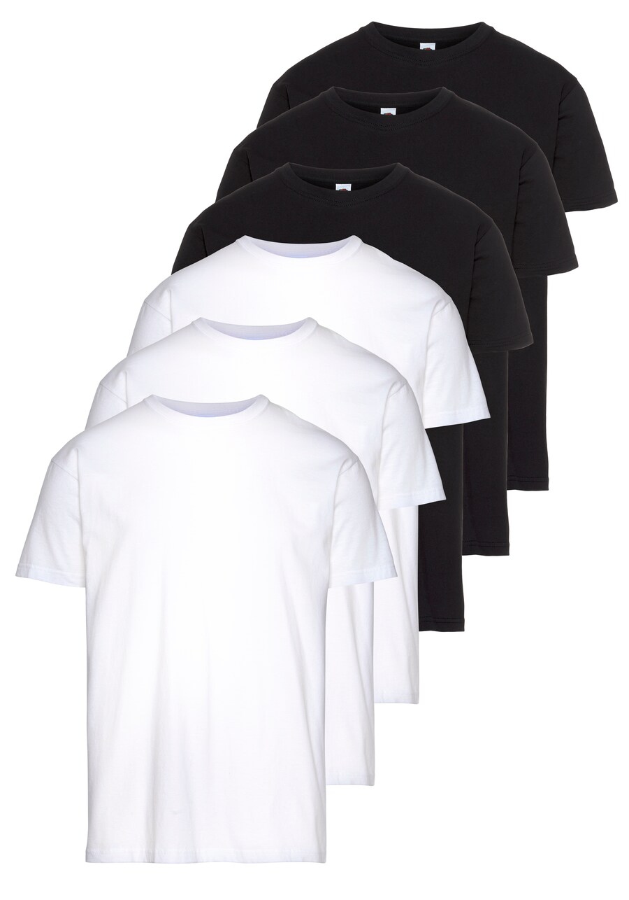 

Классическая футболка FRUIT OF THE LOOM Shirt, черный/белый