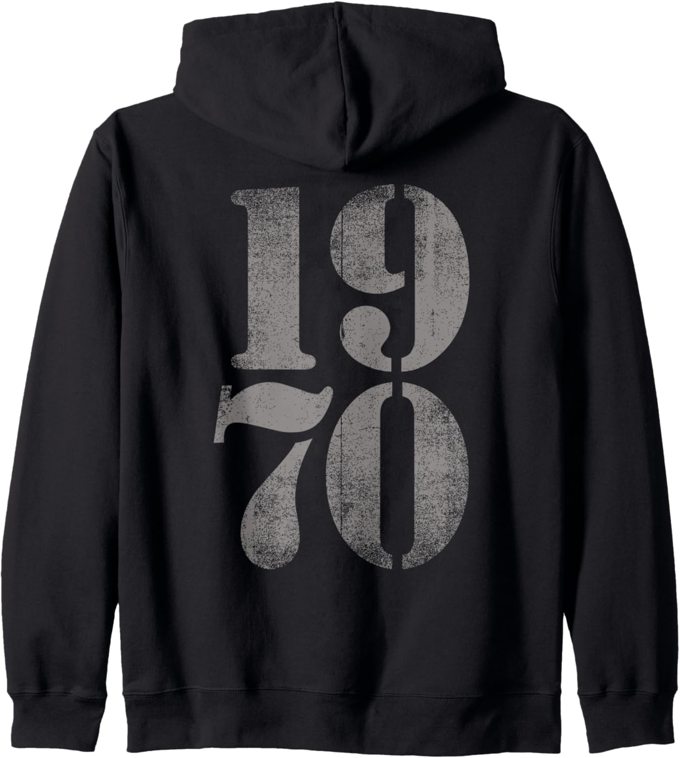 

Винтажная толстовка на молнии в стиле ретро 1970 года ко дню рождения Retro Style Birth Year Apparel Gifts, черный