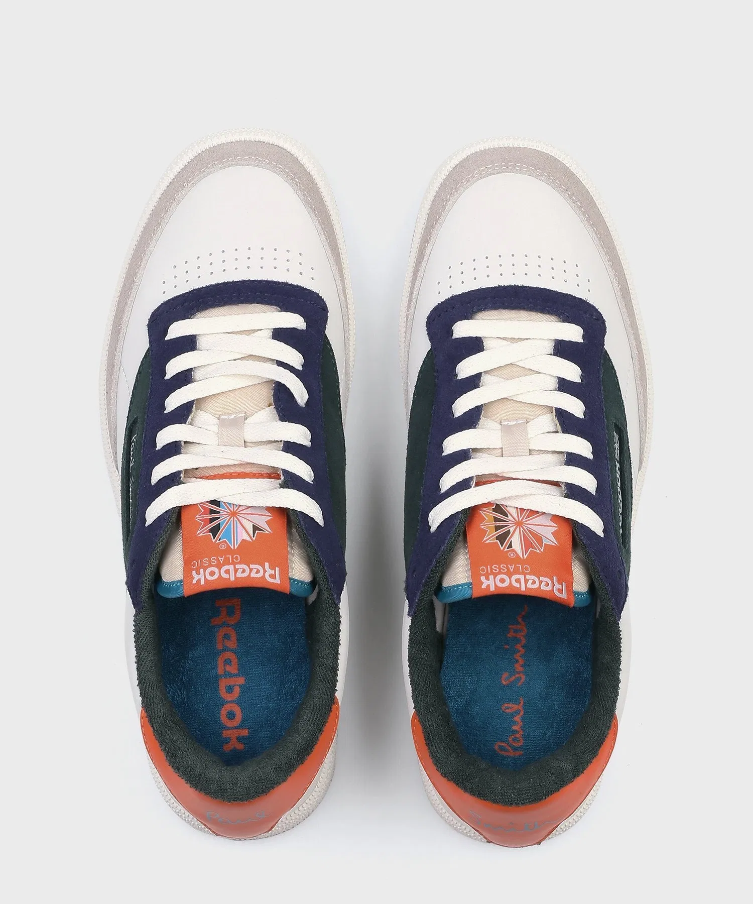 Мужские кожаные кроссовки Paul Smith + Reebok CLUB C 85 VINTAGE бордовые — фото 3