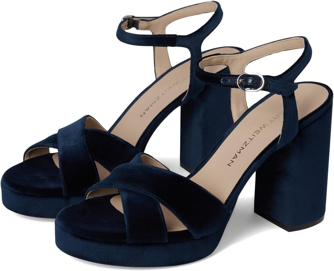 Туфли Stuart Weitzman Women's Dayna Platform Sandal, Navy Blue