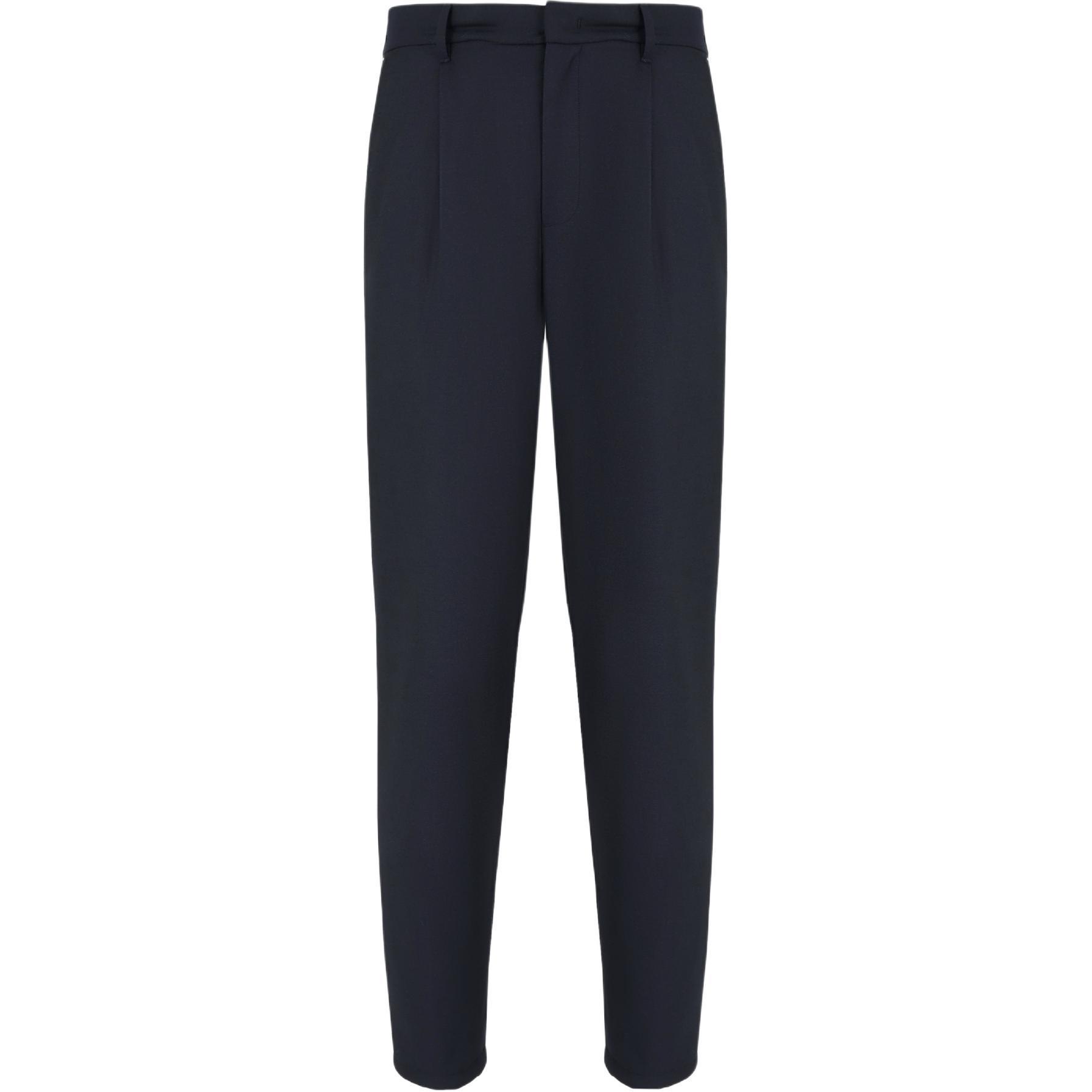 

Брюки Travel Essential из смеси натуральной шерсти со складками EMPORIO ARMANI, Marine Blue