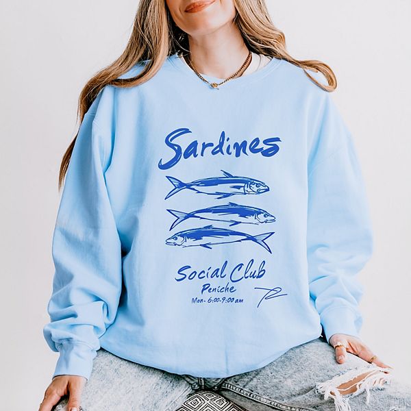 

Sardines social club - женский легкий свитшот garment dyed Simply Sage Market, Hydrangea