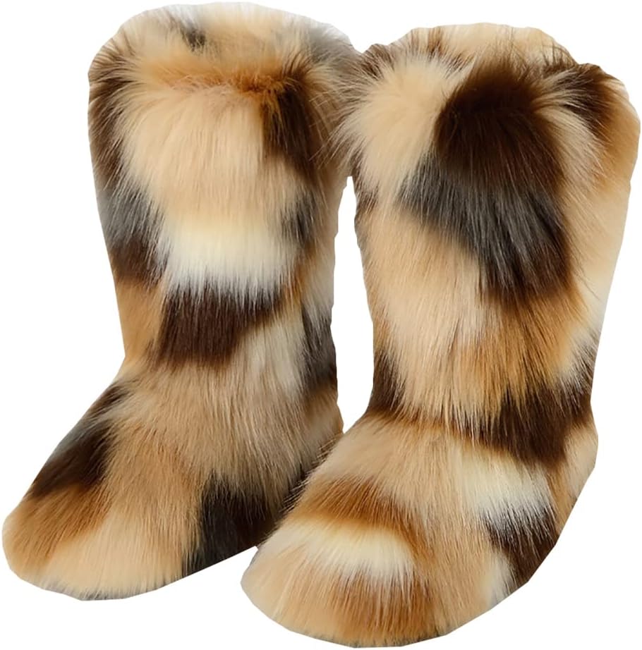 

Детские зимние сапожки с искусственным мехом, теплые и пушистые Auhoho, Colorful 07