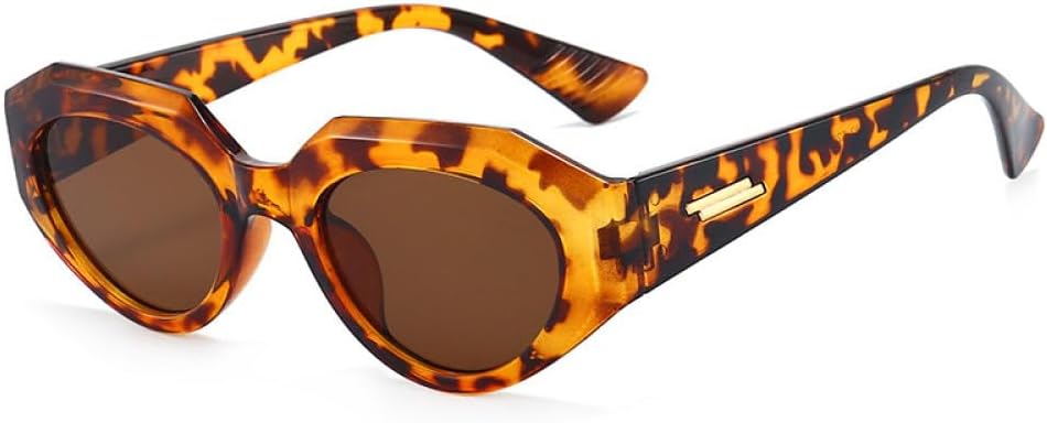 

Модные панк-очки овальной формы для женщин, винтажные очки «кошачий глаз» для мужчин, очки в стиле стимпанк с леопардовым принтом и оранжевым рисунком, очки с защитой от УФ-излучения UV400 WNCKSQ, Leopard