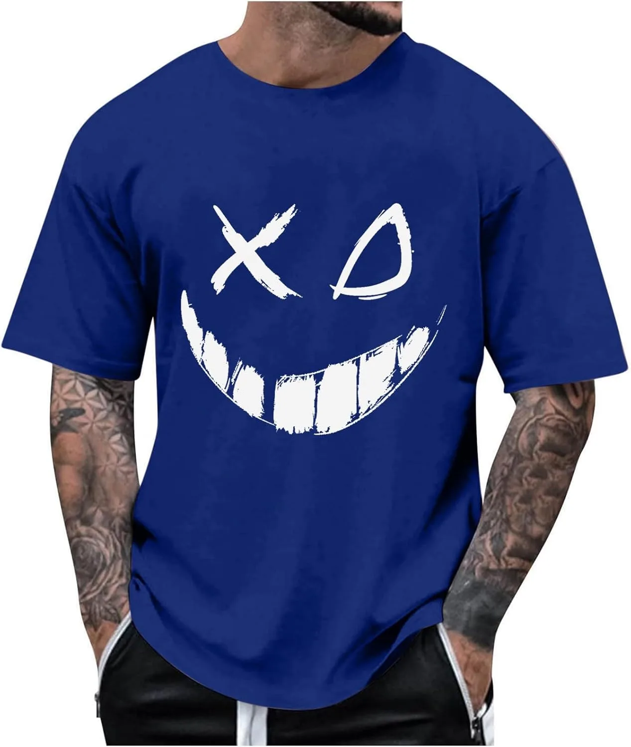 

Мужская футболка с принтом X-Eyes-Smiling-Face, короткий рукав Uillui