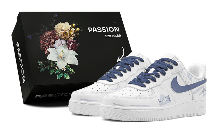 

Nike Air Force 1 Мужские сине-белые скейтборд кроссовки