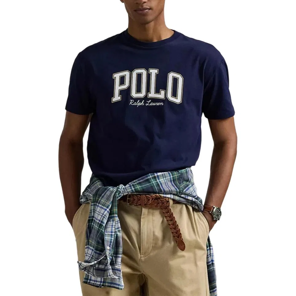 Футболка мужская Marine Blue, круглый вырез, прямой крой Polo Ralph Lauren