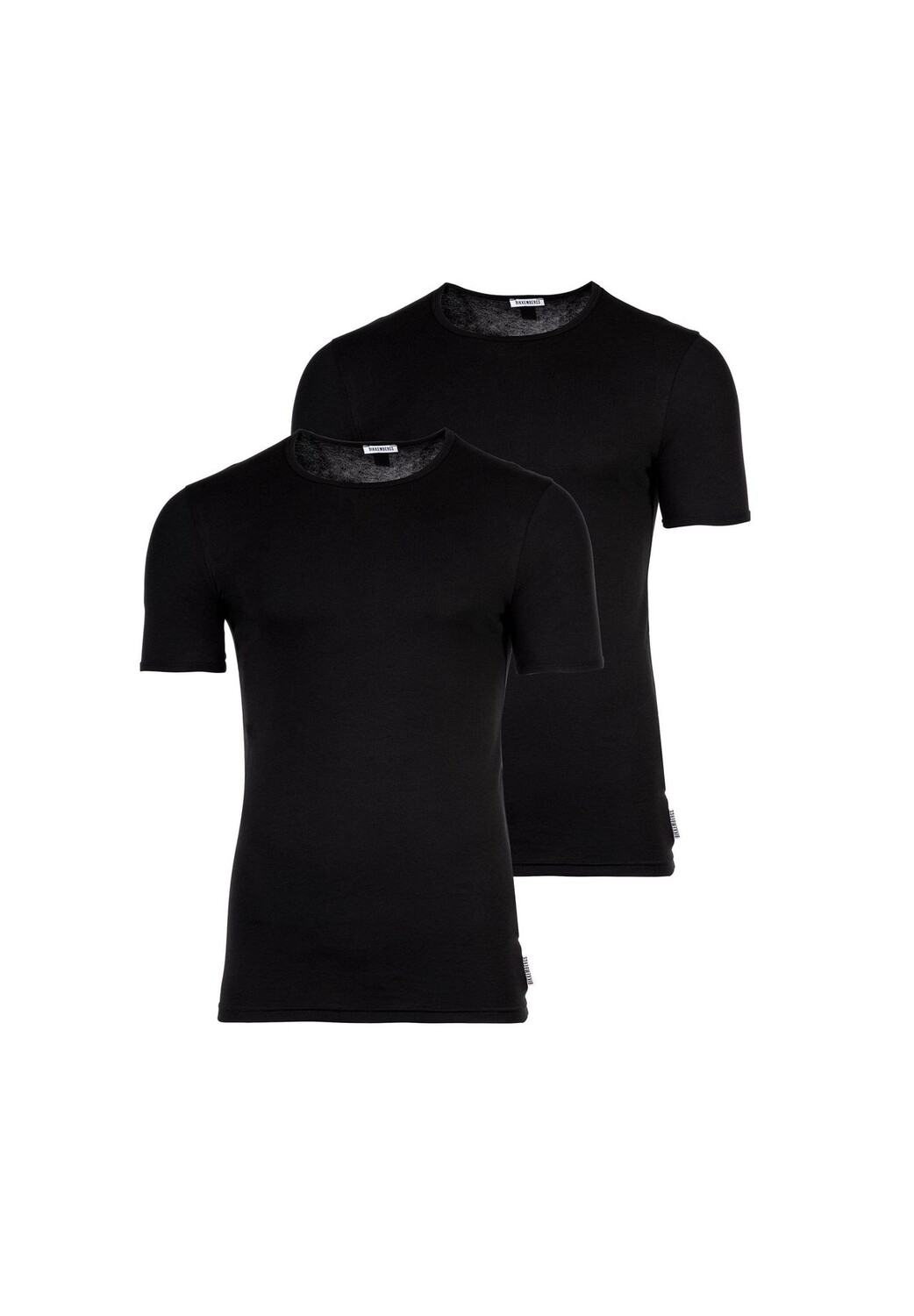 

Мужская футболка, 2 шт. - BI-PACK T-SHIRT, майка, круглый вырез, хлопок стрейч BIKKEMBERGS, черный
