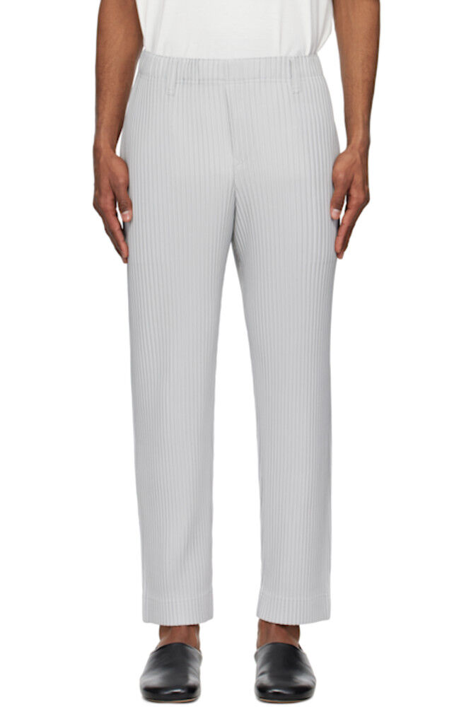 

Серые базовые брюки HOMME PLISSÉ ISSEY MIYAKE