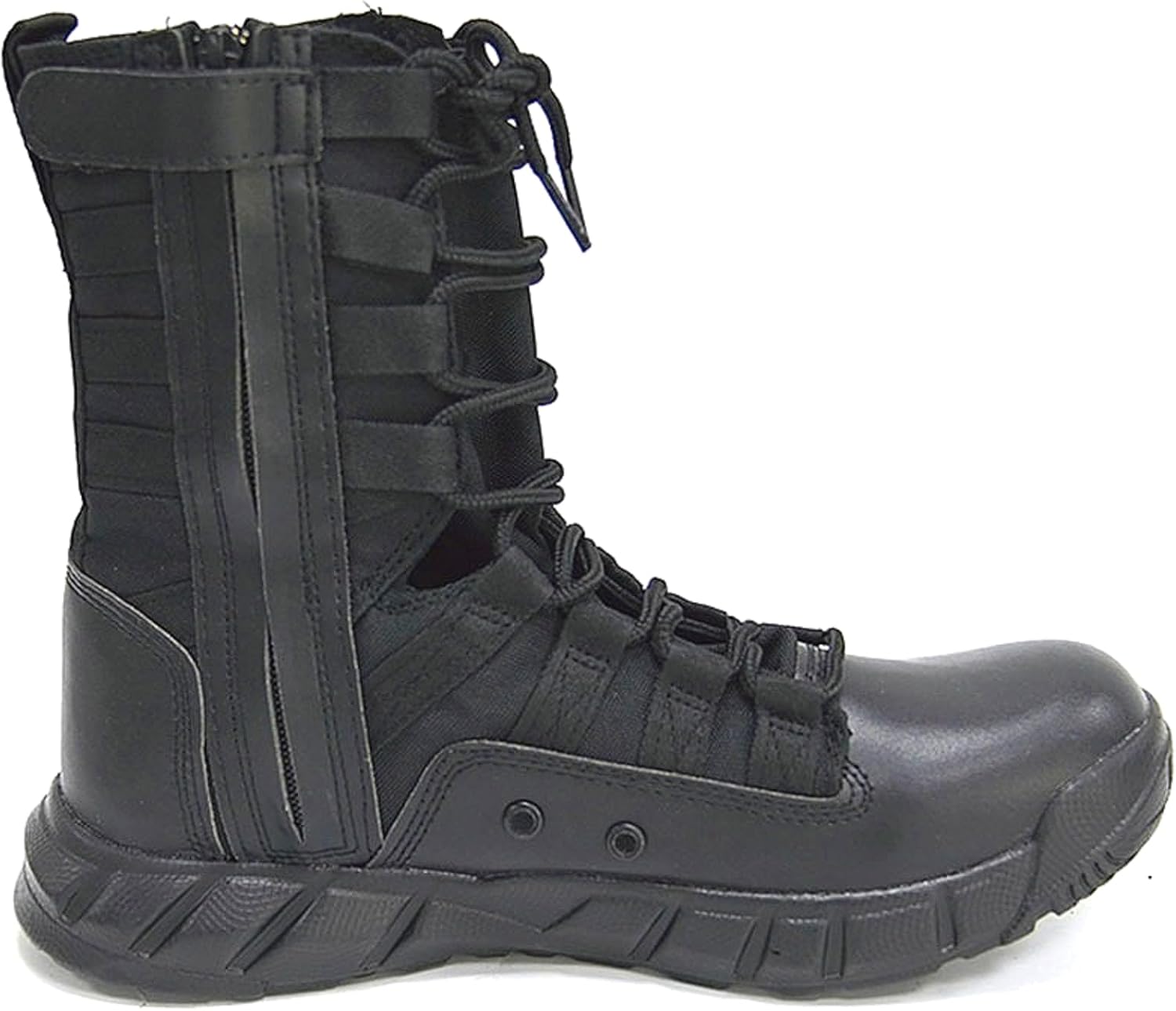 

Мужские высокие кожаные тактические ботинки QKLMWES с шнуровкой и боковой молнией, легкая нескользящая резиновая подошва, пустынные боевые ботинки для походов, путешествий, армии, джунглей и охоты, черный