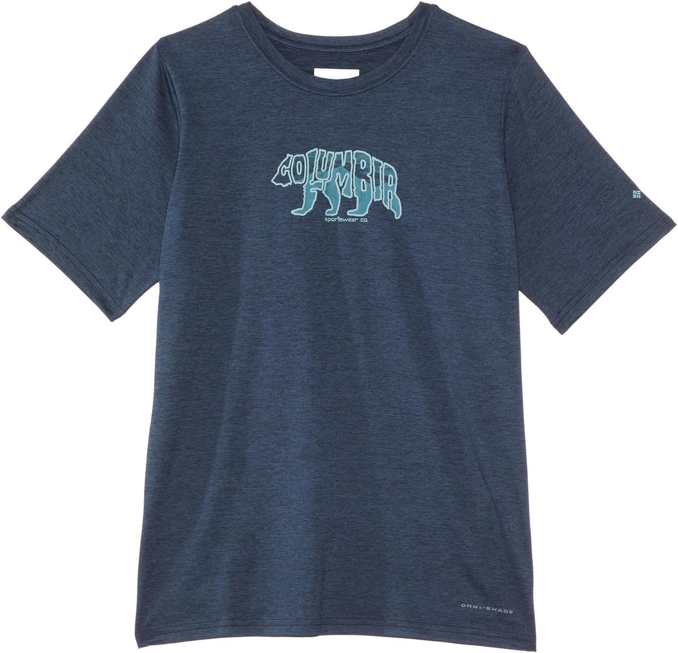 

Columbia Boys Mount Echo Футболка с коротким рукавом и принтом, Collegiate Navy/Bearly Stroll