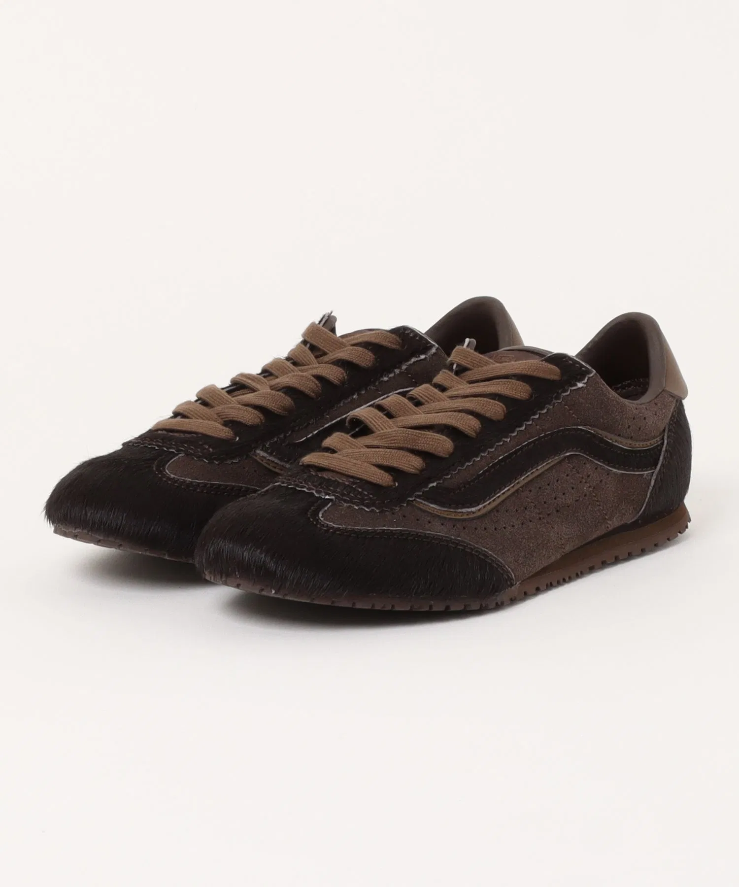 Мужские кроссовки VANS SUPER LOWPRO из натуральной кожи коричневые