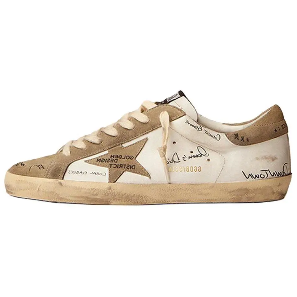 

Кроссовки для скейтбординга Super-Star мужские с низким верхом белого цвета Golden Goose, Белый, Кроссовки для скейтбординга Super-Star мужские с низким верхом белого цвета Golden Goose