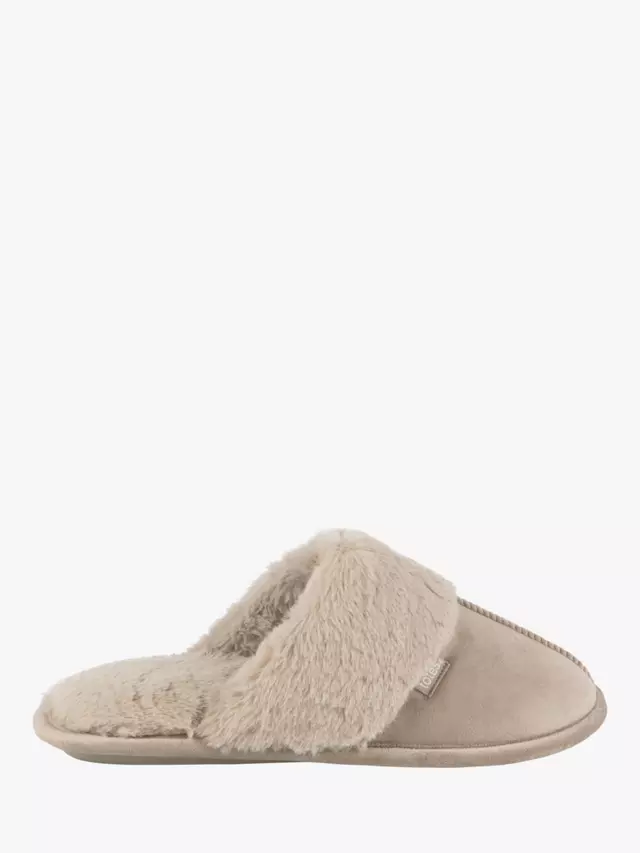 Тапочки totes Velour Mule, цвет taupe