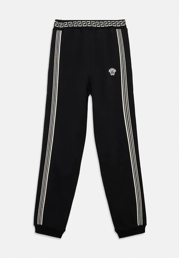 Спортивные брюки унисекс с вышивкой felpa contrasto medusa Versace, Nero/Bianco