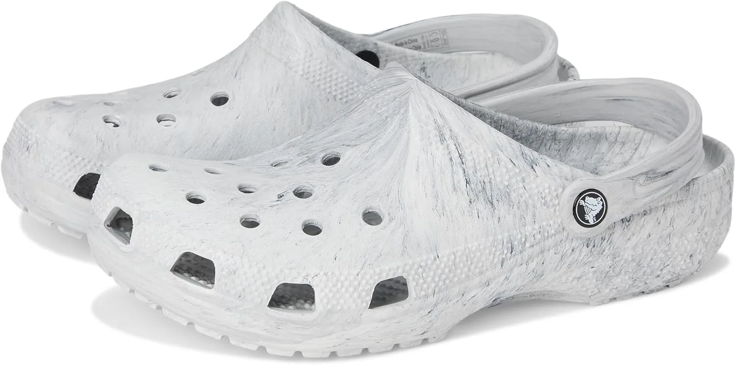 Крокс Унисекс Классические мраморные клогги с эффектом тай-дай Crocs, серый