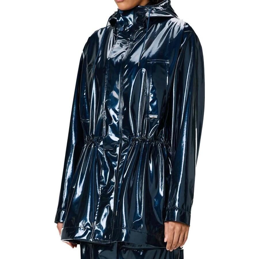 

Куртка Rains модель Bold Long Jacket W3 цвет синий