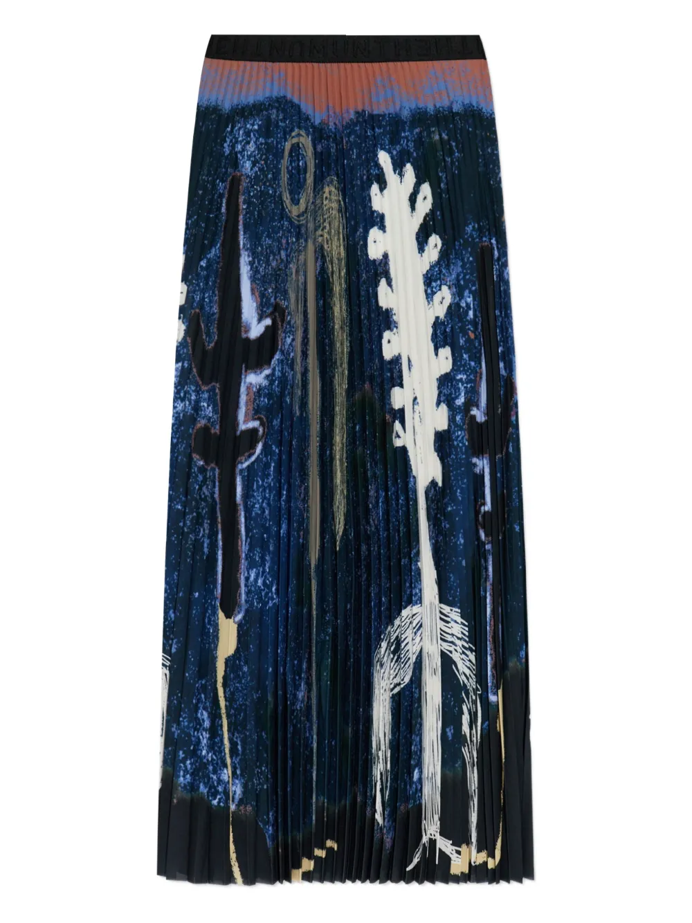 

Длинная юбка Taulla с плиссированным принтом MUNTHE, синий