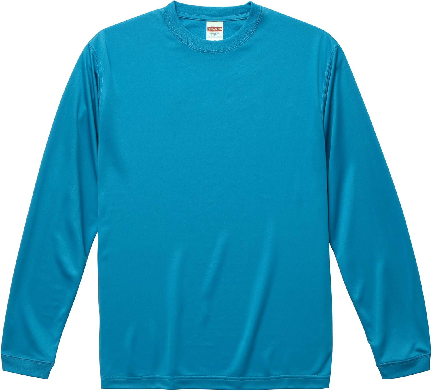 

Футболка с длинным рукавом, с шелковистой текстурой мужская United Athle, синий/бирюзовый