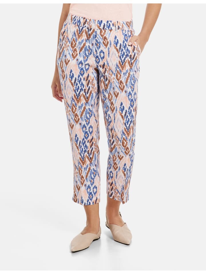 

Тканевые брюки Gerry Weber, цвет ecru/weiss/rot/orange druck