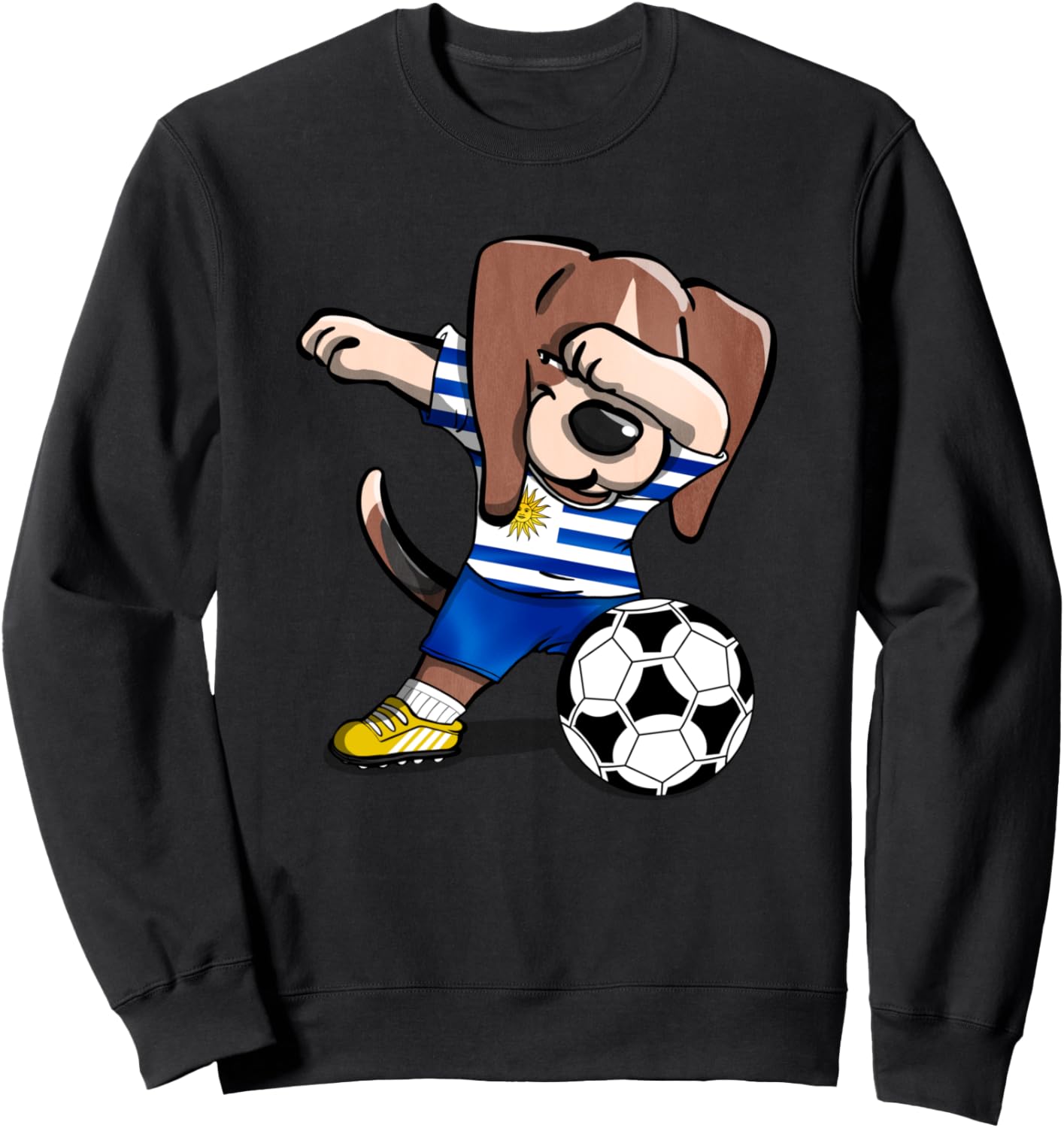 

Забавная толстовка с изображением собаки породы бигль, танцующей даб. Забавная толстовка с изображением собаки породы бигль. Футбольный клуб Уругвая. Флаг Уругвая. Спортивная толстовка Teeisle Uruguay Football, черный